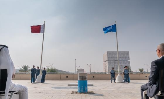 Banderas izadas en Doha para la cumbre de la ONU sobre desarrollo social