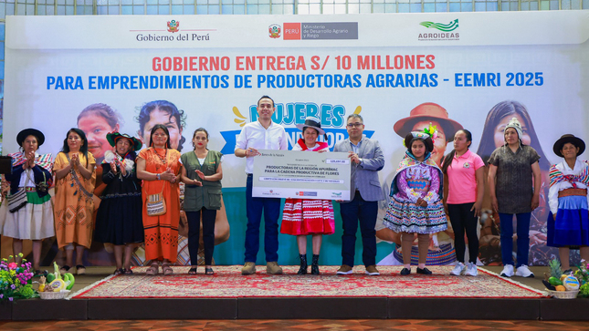 Gobierno entrega subvenciones por cerca de S/ 10 millones a organizaciones agrarias para promover autonomía económica de mujeres rurales