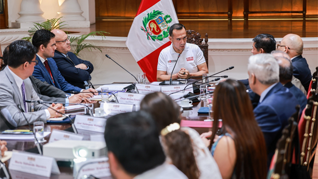 Presidente Jerí se reúne con representantes del Colegio de Ingenieros del Perú