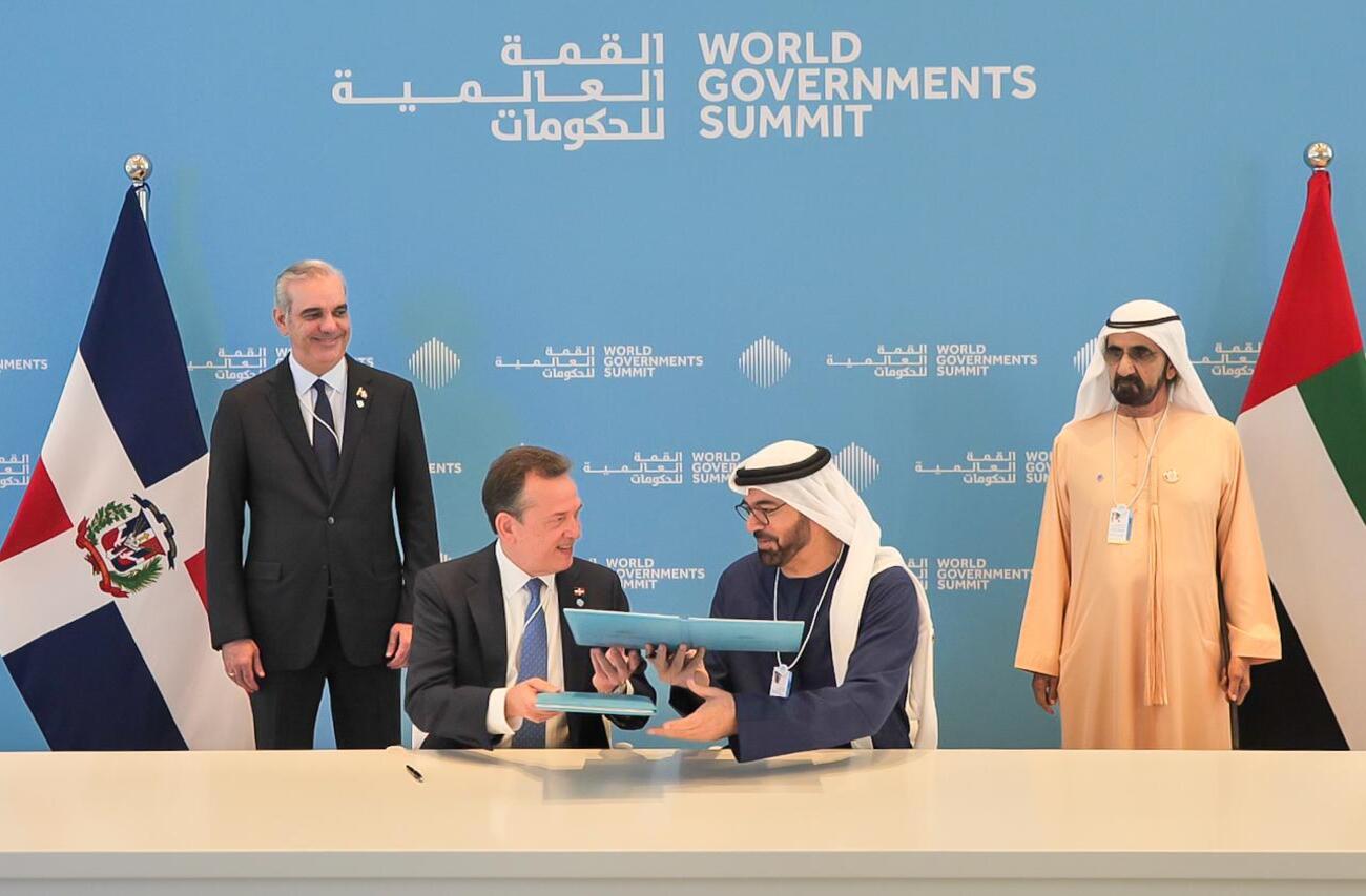 Sheikh Mohammed bin Rashid Al Maktoum y el presidente Luis Abinader acuerdan celebrar anualmente el Diálogo Regional del World Governments Summit en República Dominicana
