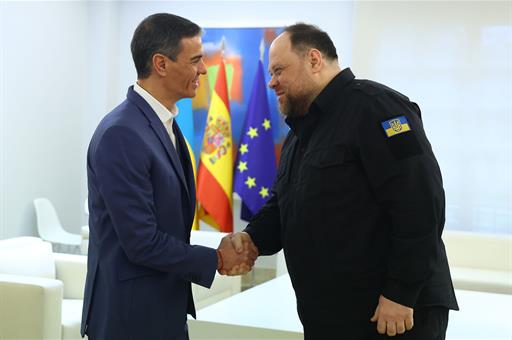 Presidente del Gobierno de España mantiene encuentro con el presidente de la Rada de Ucrania