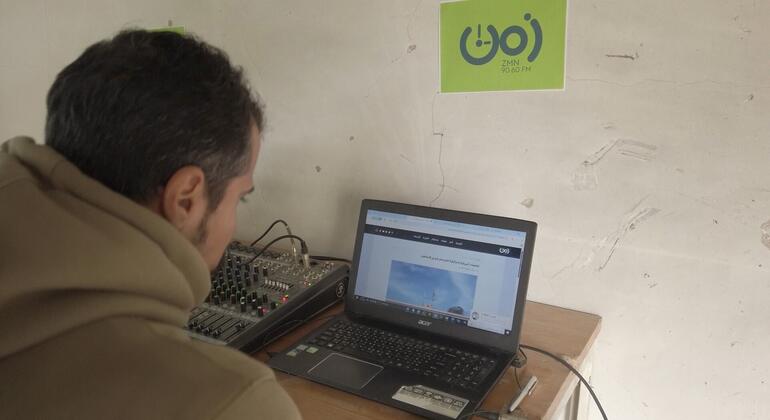 La radio vuelve a escucharse en Gaza entre ruinas y el zumbido de drones