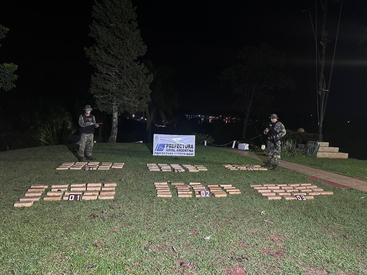 Prefectura incautó más de 141 kilos de droga en Misiones
