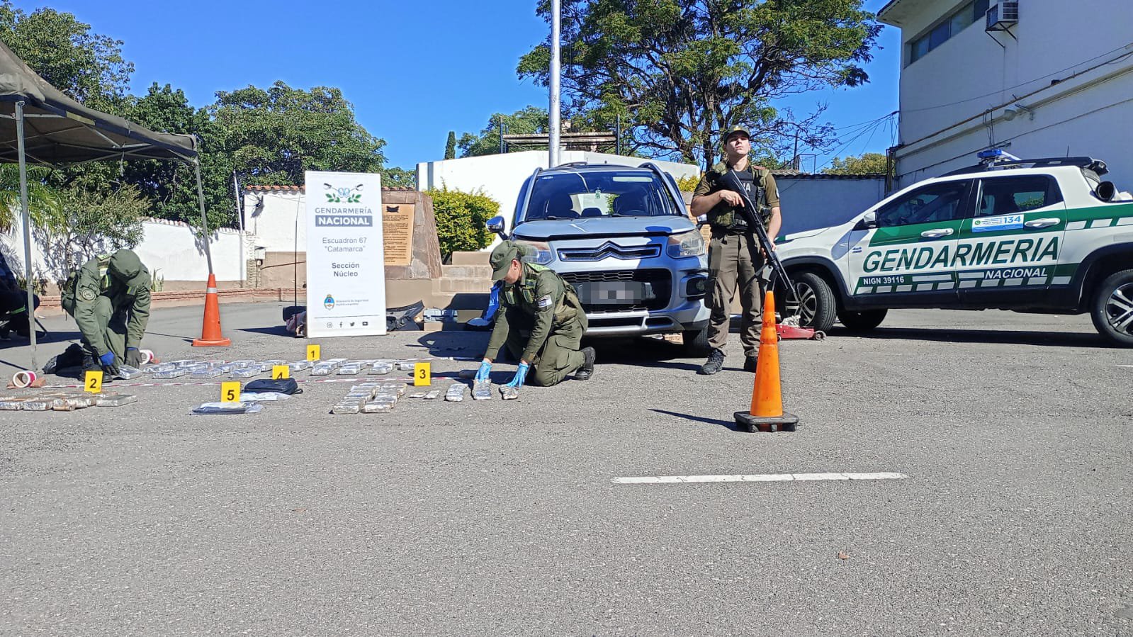 Gendarmería detiene a cuatro personas y decomisa más de 54 kilos de cocaína tras dos operativos
