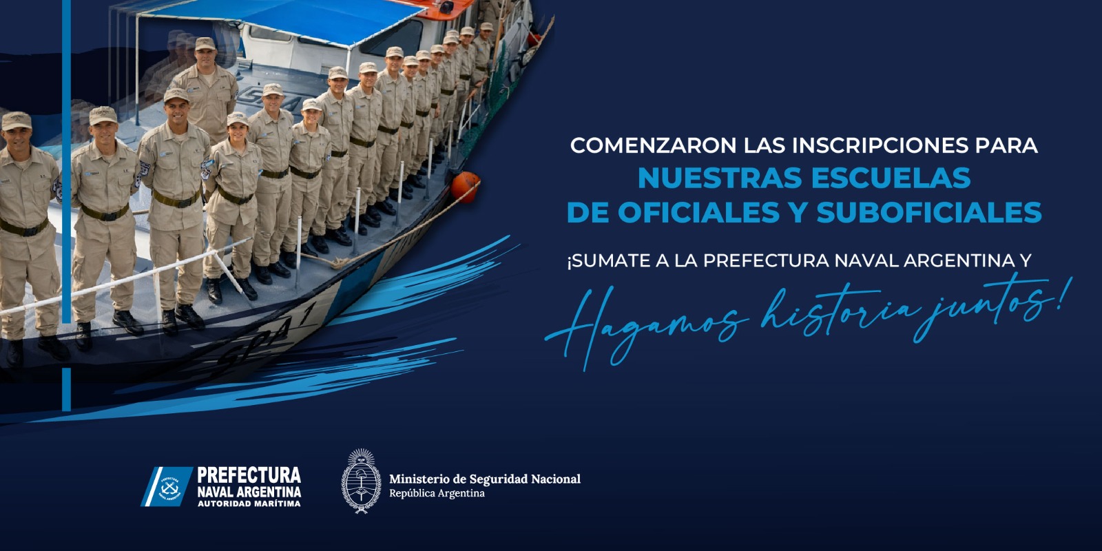 Prefectura Naval Argentina abrió inscripción a Escuelas de Oficiales y Suboficiales