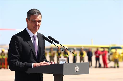 Pedro Sánchez afirma que España cuenta este año con el mayor despliegue del Estado para la campaña antiincendios