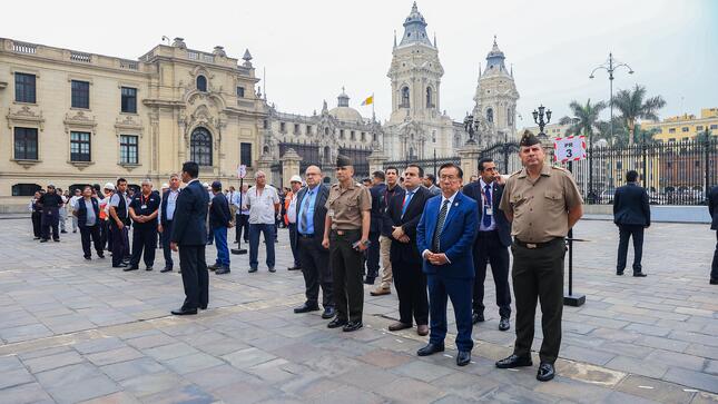 Presidente Balcázar encabezó el Simulacro Nacional Multipeligro 2026
