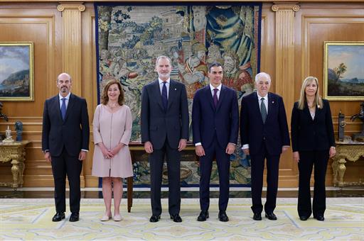 Pedro Sánchez asiste al acto de sanción de la reforma constitucional que permitirá a la isla de Formentera, España, elegir un senador propio