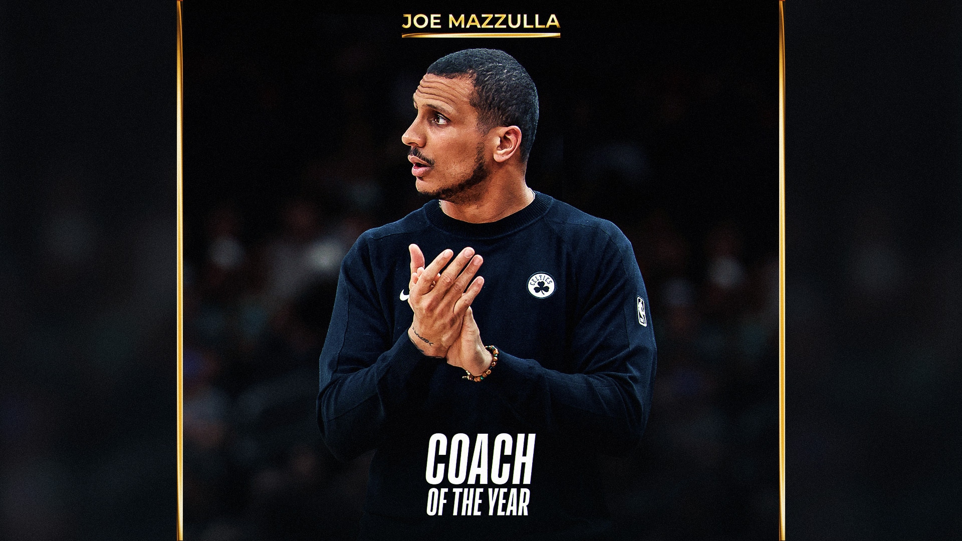 Joe Mazzulla, entrenador de los Celtics, fue nombrado Entrenador del Año de la NBA 2025-26
