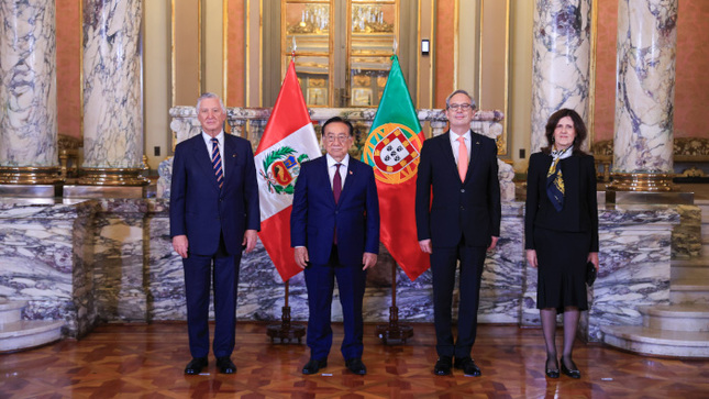 Presidente Balcázar recibió cartas credenciales de embajadores de Portugal, Rusia y Qatar
