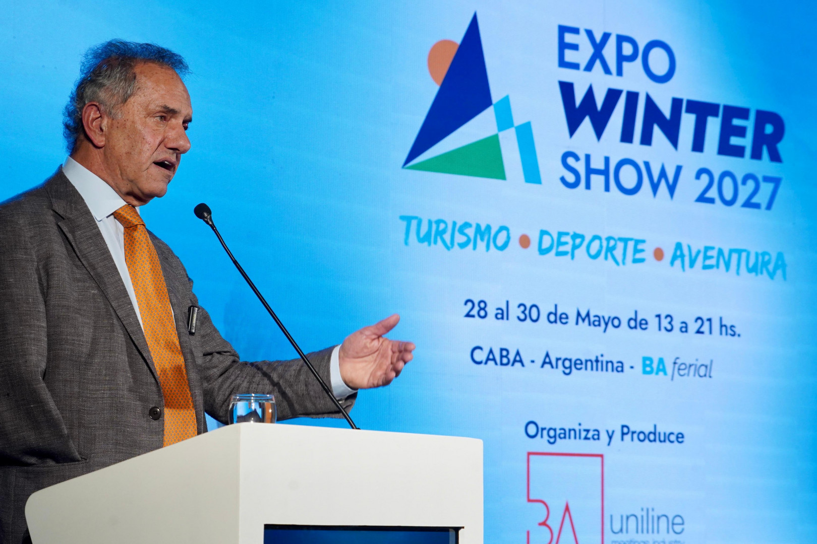 Scioli participó en el lanzamiento de la Expo Winter Show 2027