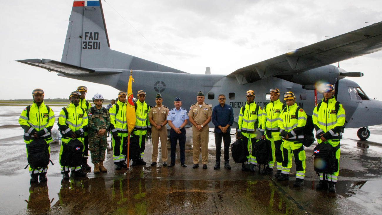 República Dominicana despliega equipo especializado de las Fuerzas Armadas hacia Venezuela en la Operación Quisqueya Solidaria 2026, coordinada por el Ministerio de Defensa