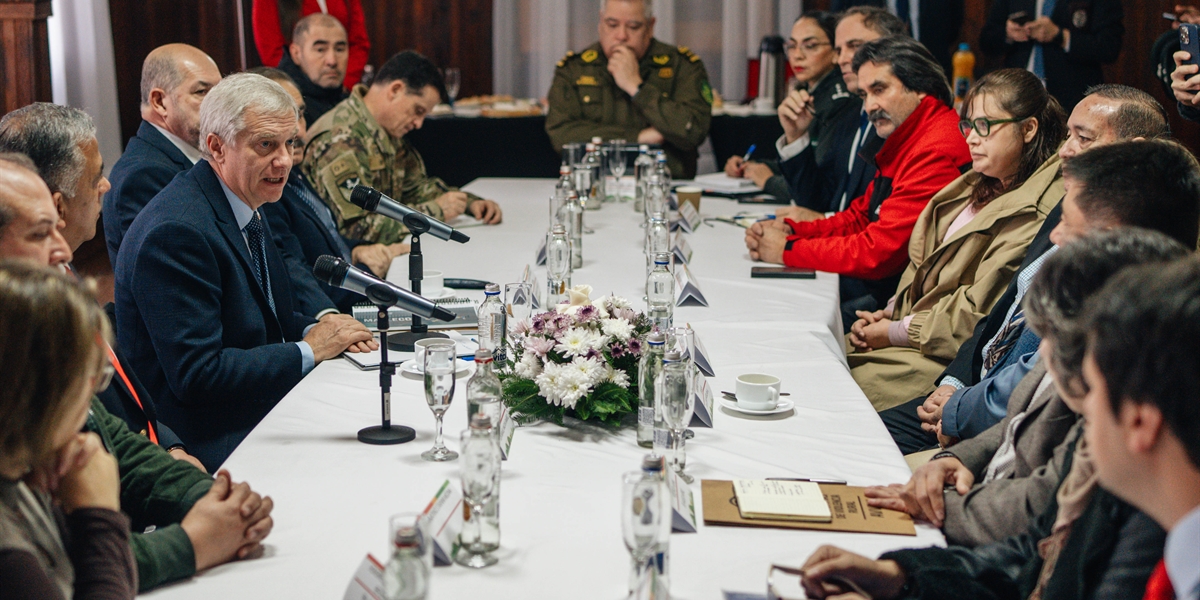 Presidente José Antonio Kast encabeza reunión con víctimas de terrorismo en La Araucanía, Chile