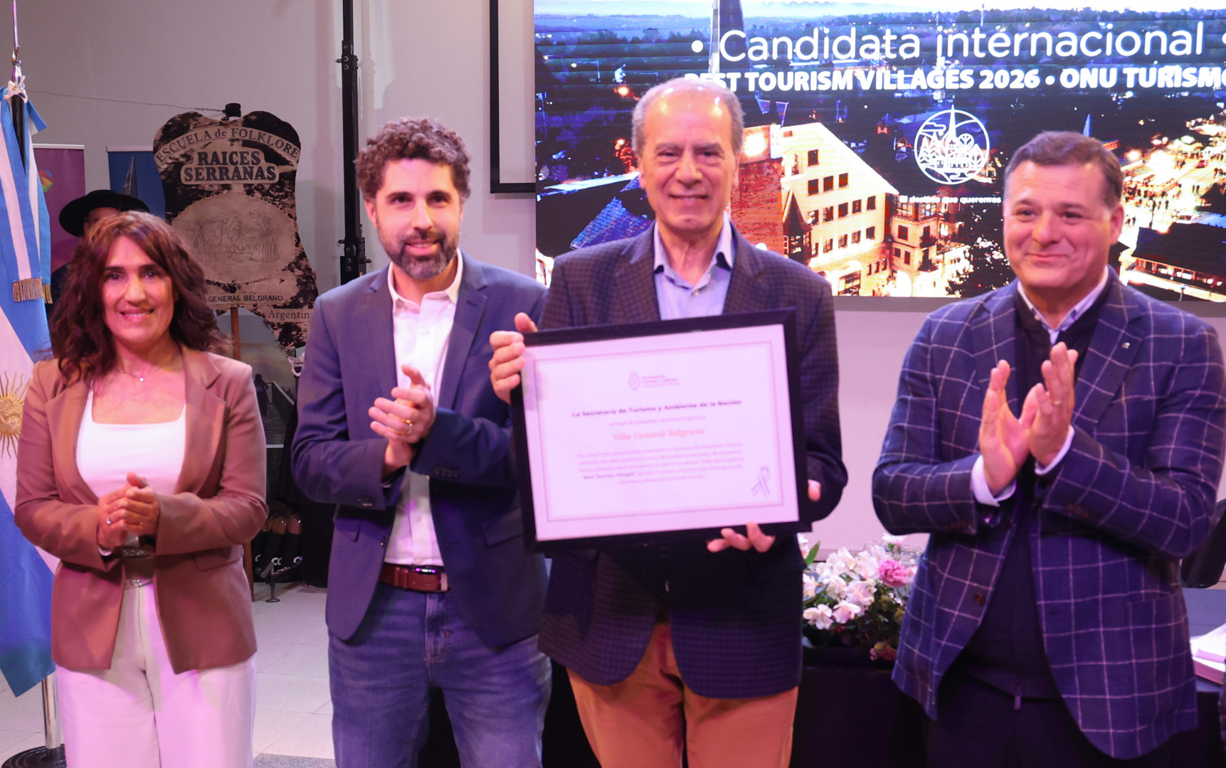 Villa General Belgrano, Argentina, recibió su certificación como candidata a los Best Tourism Villages de ONU Turismo