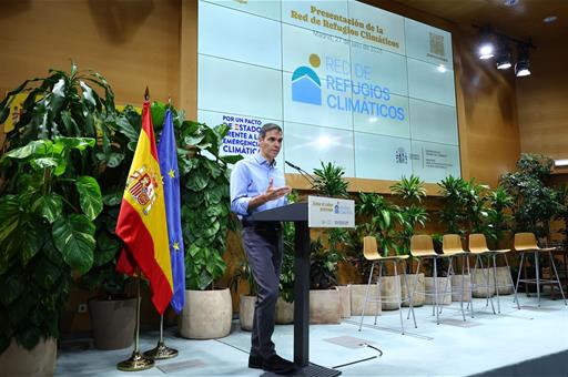 Pedro Sánchez, de España, anuncia 19 millones de euros para refugios climáticos e infraestructuras verdes y la creación del Panel Científico de Acción frente al Cambio Climático