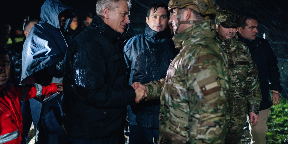 José Antonio Kast, presidente de Chile, lidera operativo de apoyo del Ejército en comuna de Retiro, Región del Maule, Chile José Antonio Kast, presidente de Chile, lidera operativo de apoyo del Ejército en comuna de Retiro, Región del Maule, Chile