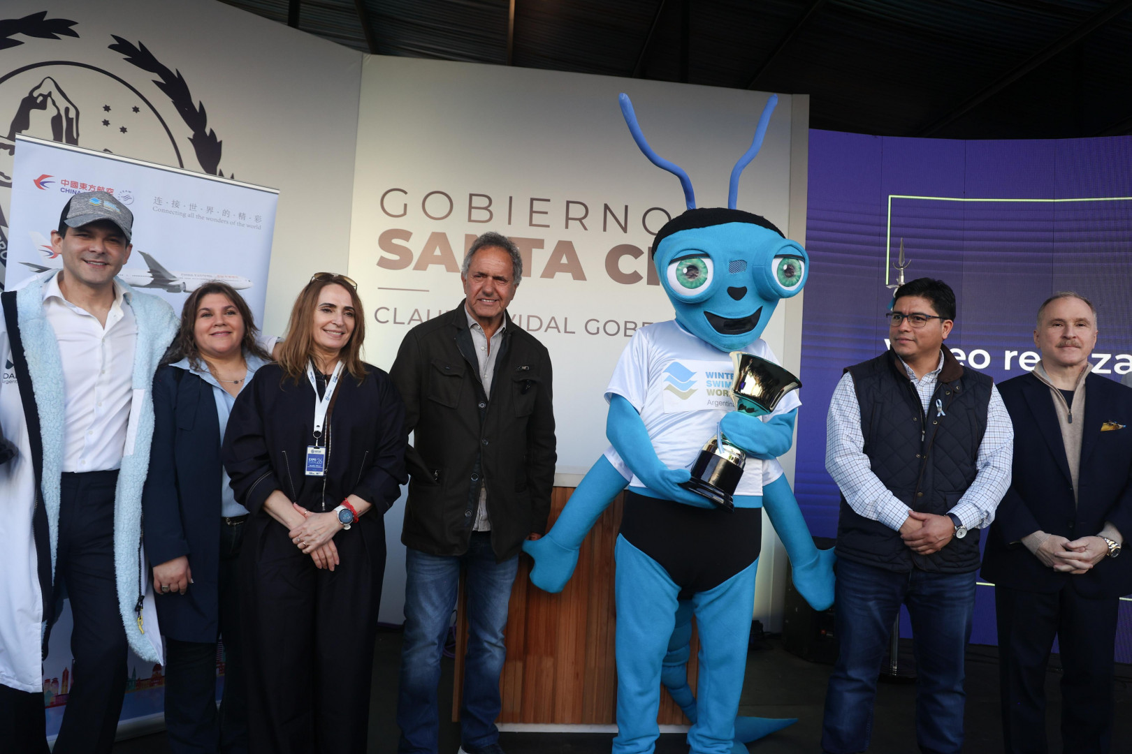 Scioli participó del lanzamiento de la Copa Mundial de Natación de Invierno en Argentina
