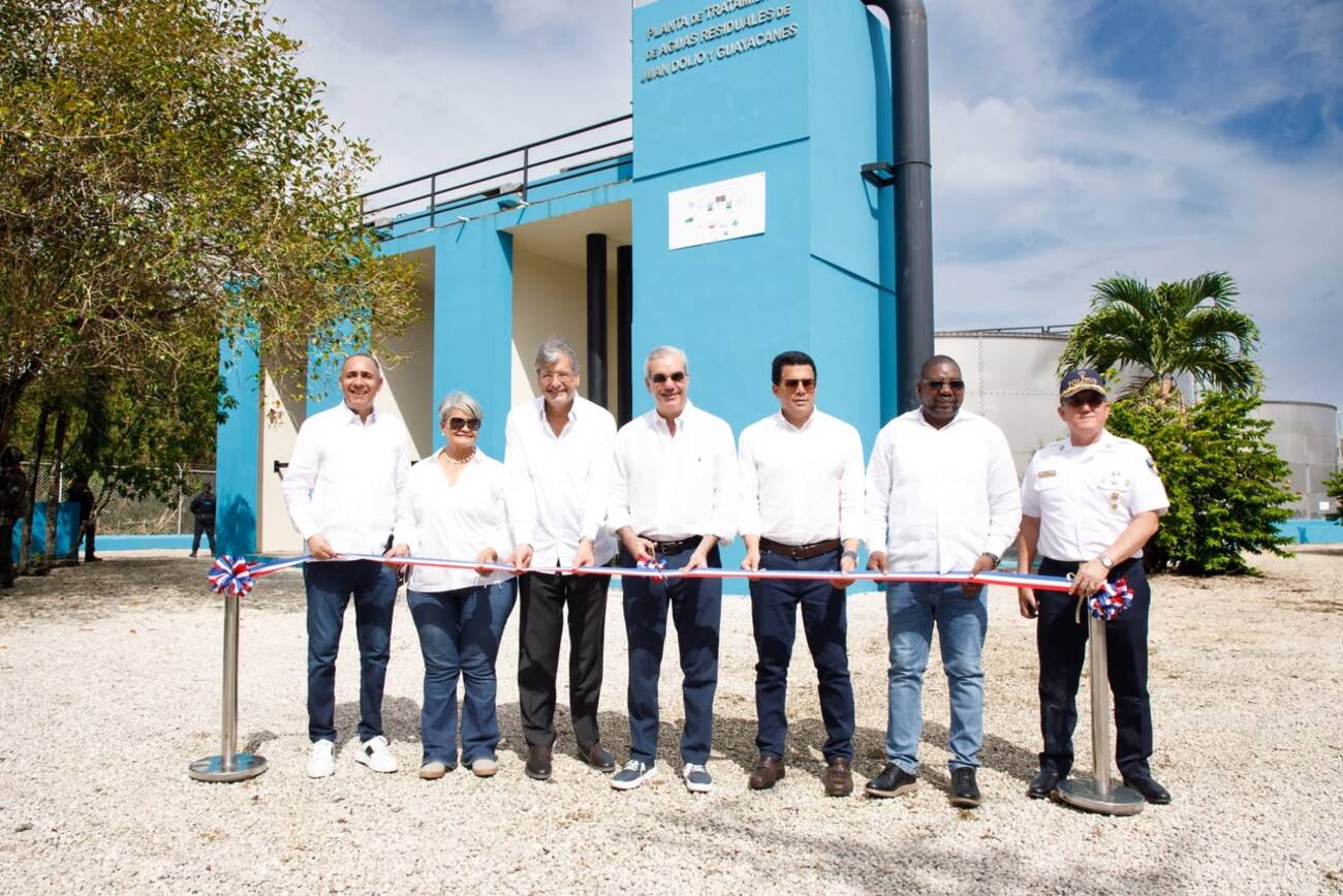 El presidente de República Dominicana, Abinader, inaugura planta de tratamiento de aguas residuales para Juan Dolio y Guayacanes, República Dominicana