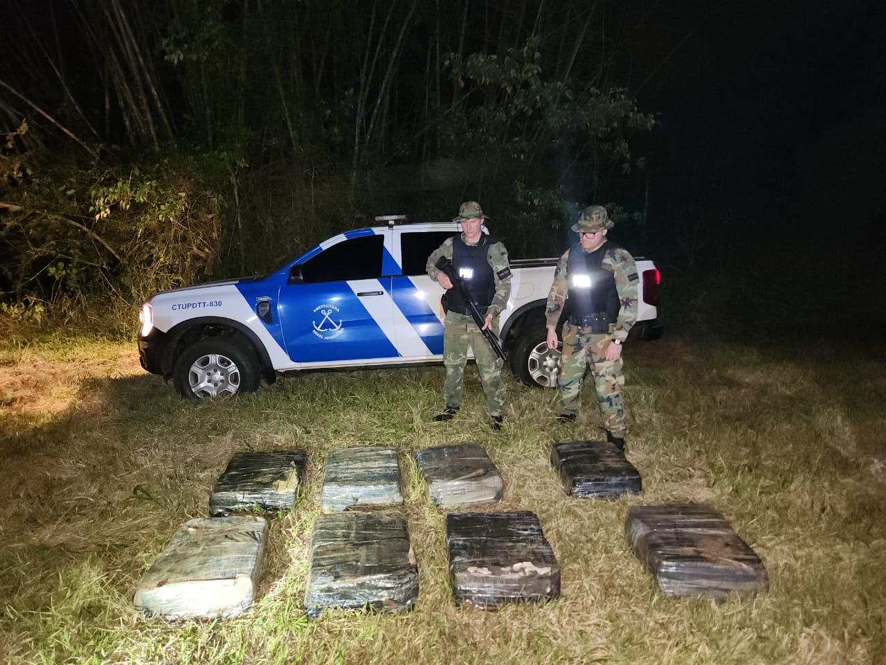 Prefectura secuestró más de 223 kilos de marihuana en Puerto Maní, Misiones, Argentina