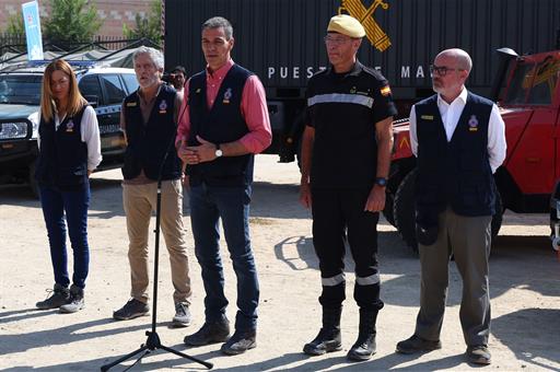 Pedro Sánchez, presidente de España, afirma que está más cerca de vencer al fuego en Madrid, España, y Ávila, España, y que las próximas 12 horas serán decisivas para consolidar la extinción