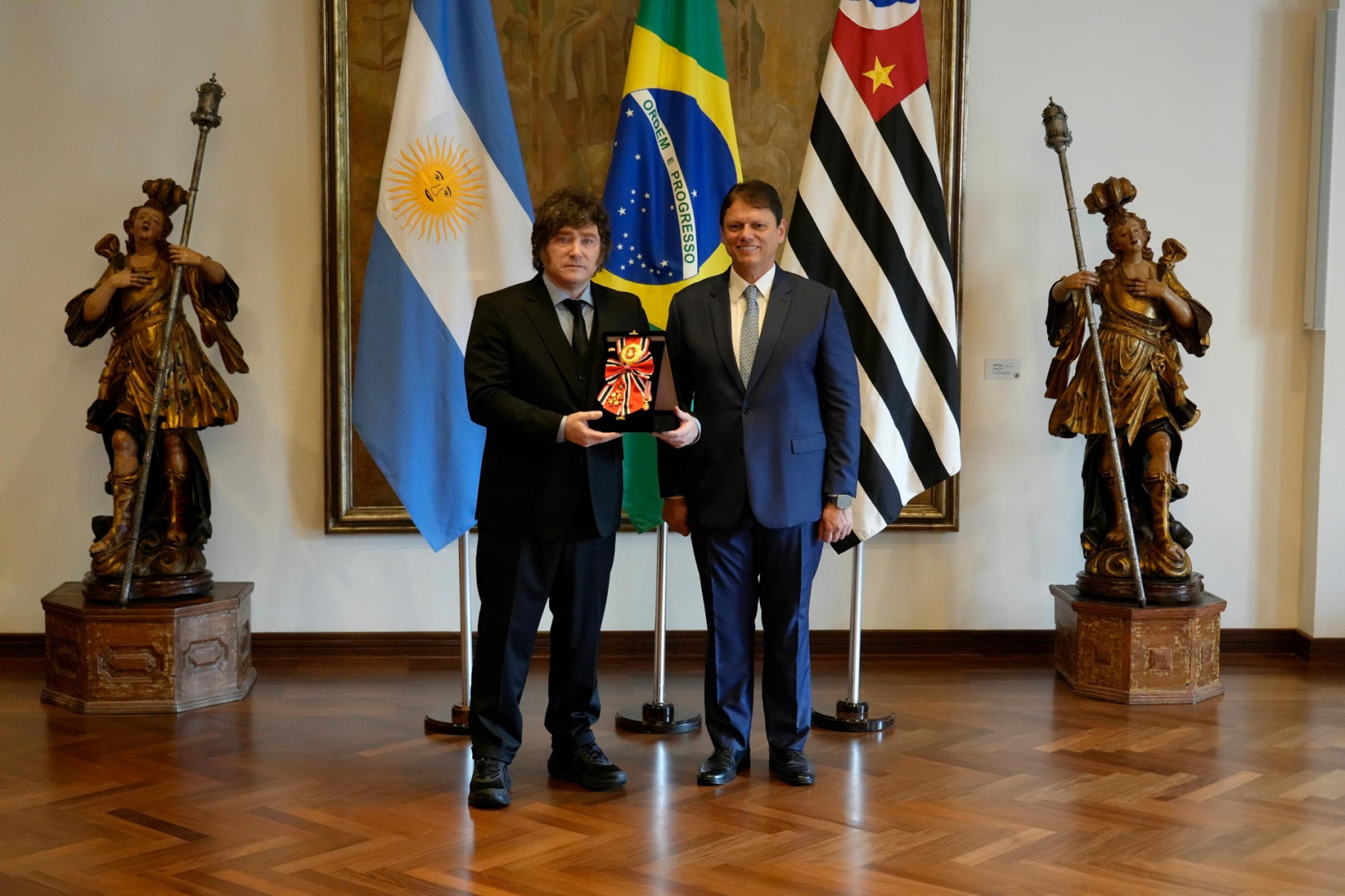 Milei, presidente de Argentina, se reunió con el gobernador del Estado de San