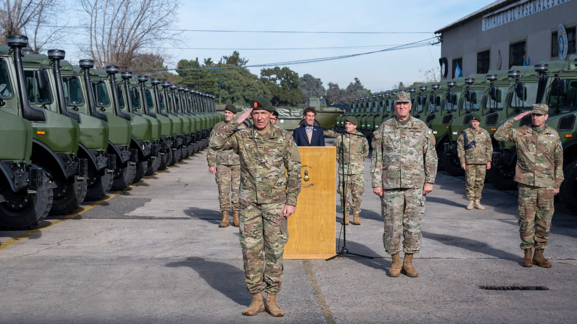 El Ejército presentó el material incorporado en Boulogne, Argentina