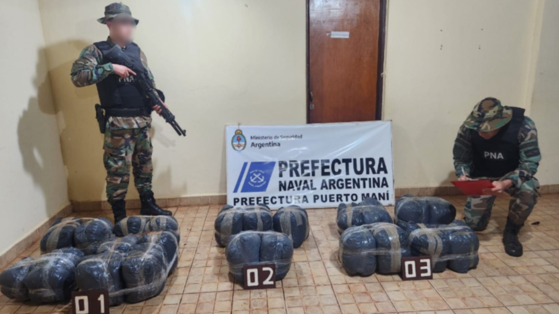 PNA secuestró más de 60 kilos de marihuana en Misiones, Argentina