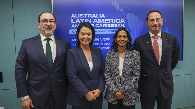 Presidenta Fujimori participó en el Diálogo de Alto Nivel del Banco de Desarrollo de América Latina y el Caribe (CAF)
