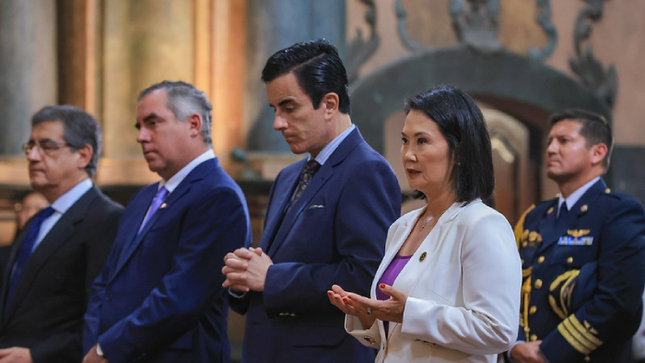 Presidenta Keiko Fujimori participó en misa por la Nación en el Santuario de Las Nazarenas y elevó oraciones por la salud del papa León XIV