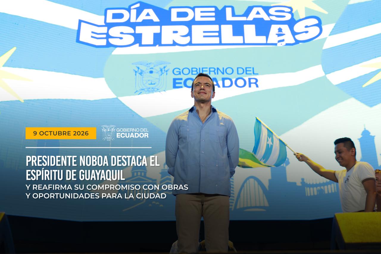 {Ecuador} PRESIDENTE NOBOA DESTACA EL ESPÍRITU DE GUAYAQUIL Y REAFIRMA SU COMPROMISO CON OBRAS Y OPORTUNIDADES PARA LA CIUDAD